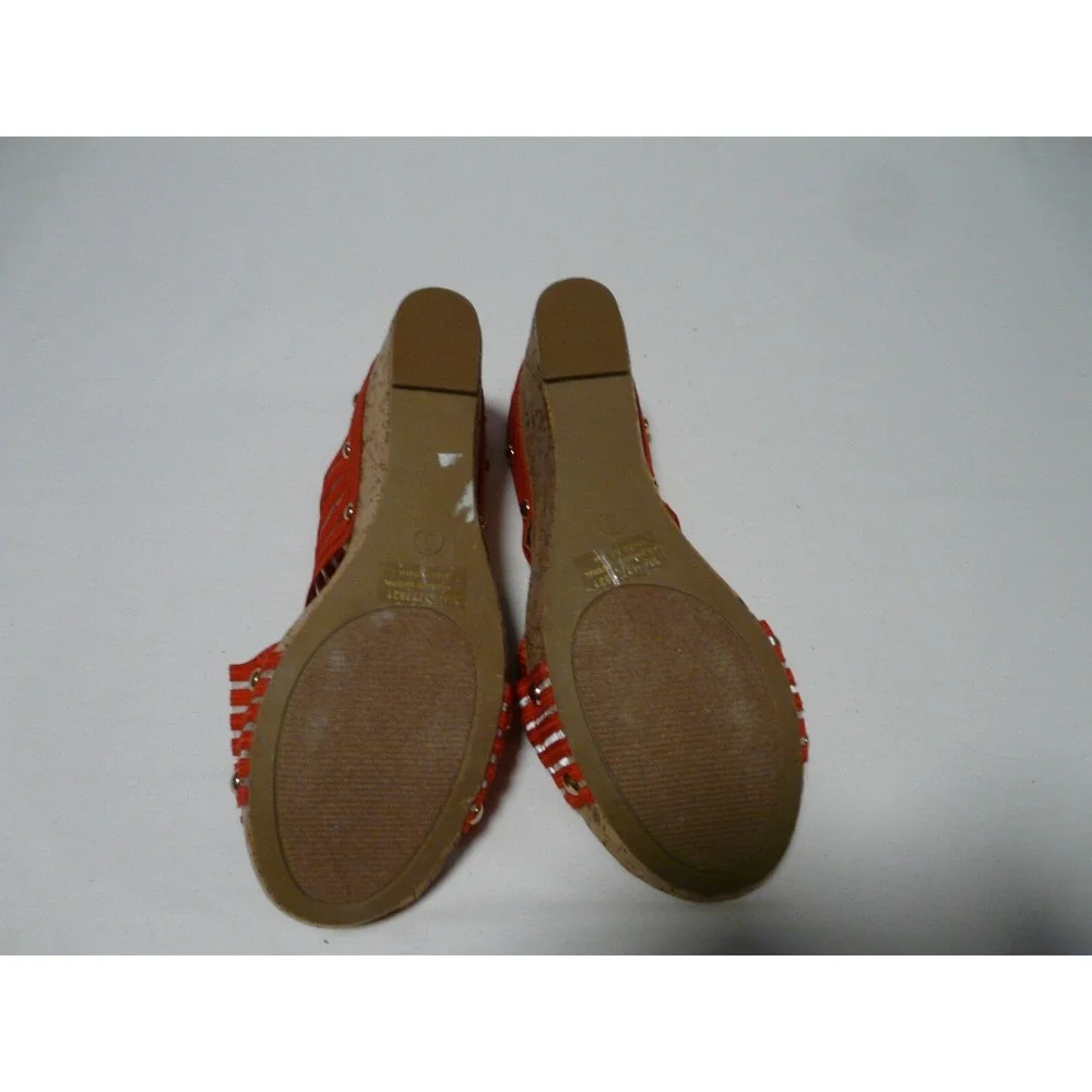 Cato C Est 1946 Wedge Sandals Womens Size 9 Red‎ 4